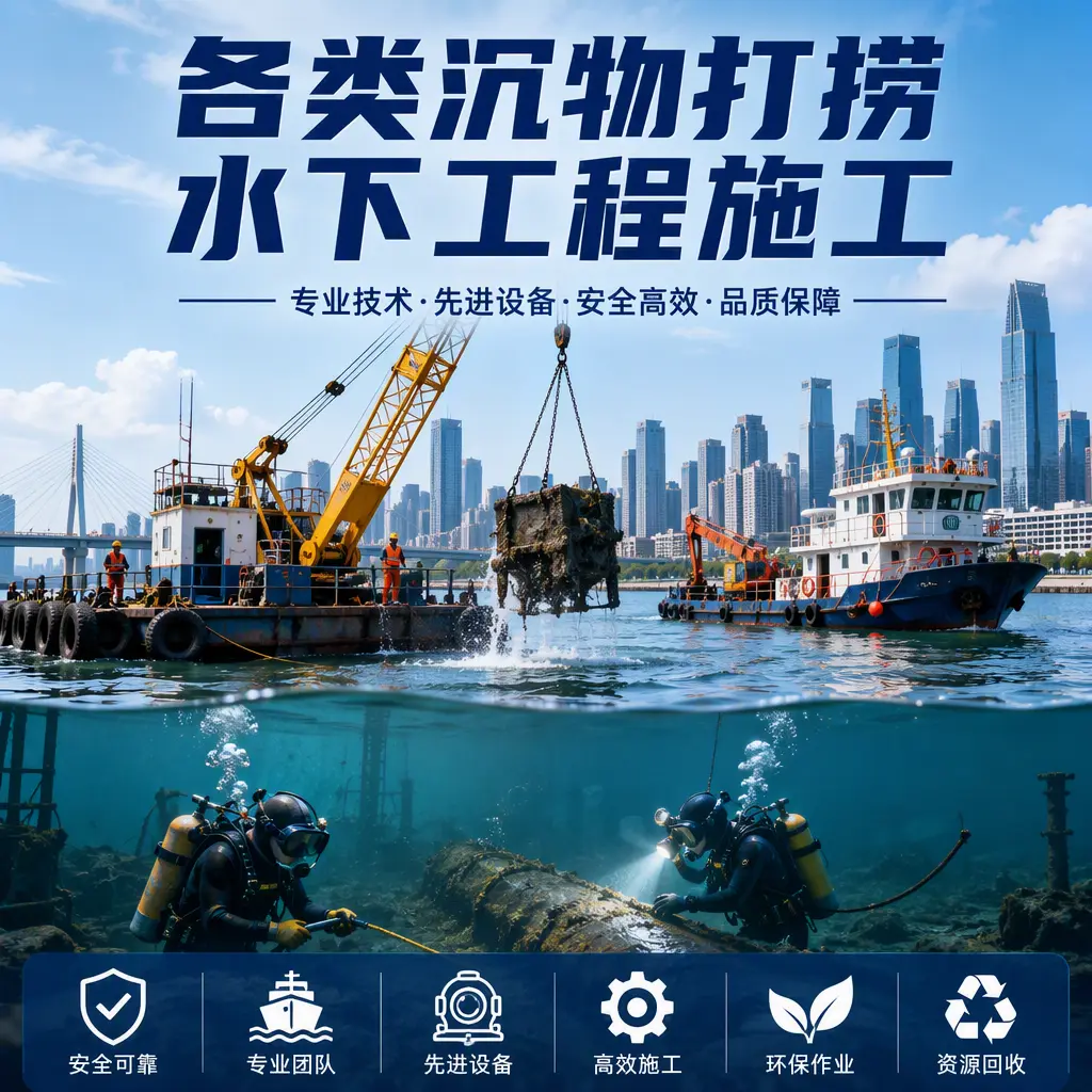 定南各类沉物打捞，水下工程施工